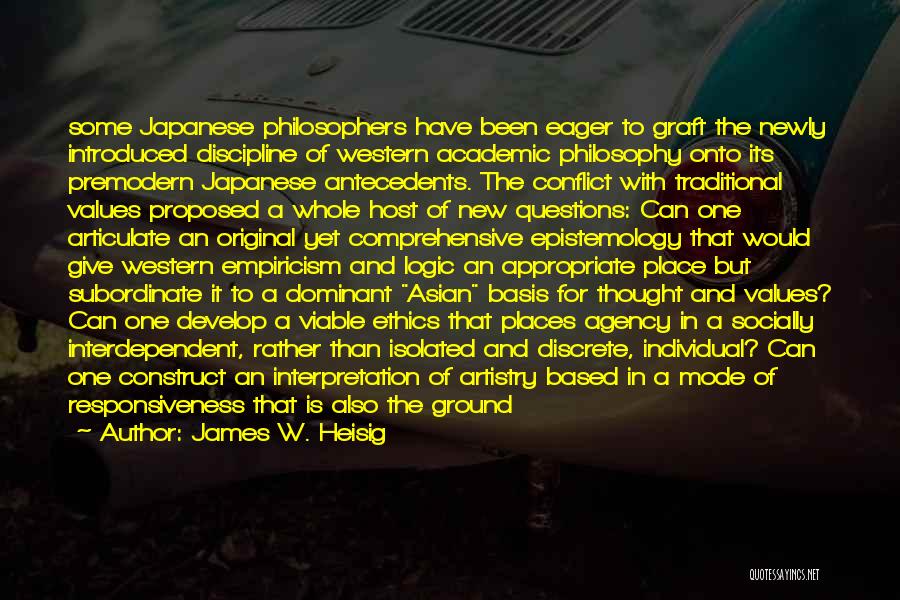 James W. Heisig Quotes: Some Japanese Philosophers Have Been Eager To Graft The Newly Introduced Discipline Of Western Academic Philosophy Onto Its Premodern Japanese