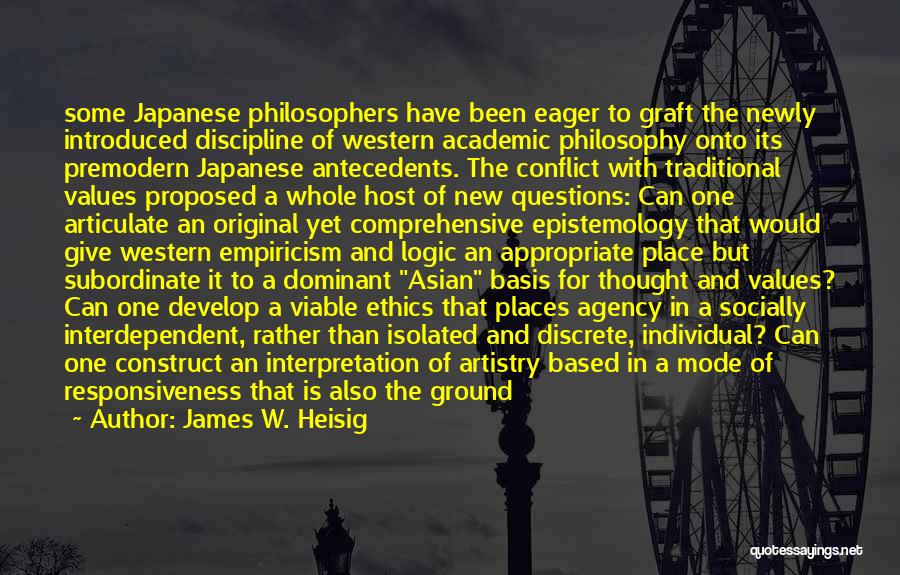 James W. Heisig Quotes: Some Japanese Philosophers Have Been Eager To Graft The Newly Introduced Discipline Of Western Academic Philosophy Onto Its Premodern Japanese