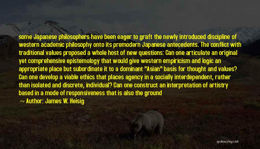 James W. Heisig Quotes: Some Japanese Philosophers Have Been Eager To Graft The Newly Introduced Discipline Of Western Academic Philosophy Onto Its Premodern Japanese