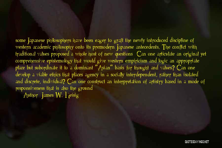 James W. Heisig Quotes: Some Japanese Philosophers Have Been Eager To Graft The Newly Introduced Discipline Of Western Academic Philosophy Onto Its Premodern Japanese