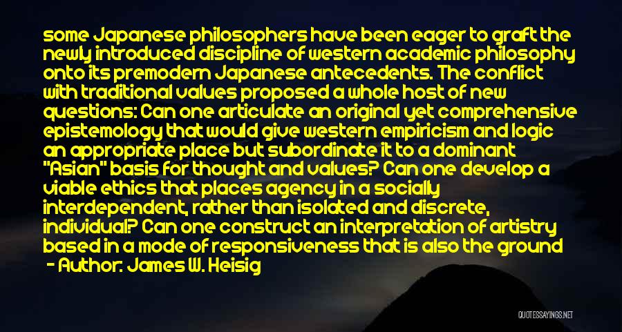 James W. Heisig Quotes: Some Japanese Philosophers Have Been Eager To Graft The Newly Introduced Discipline Of Western Academic Philosophy Onto Its Premodern Japanese