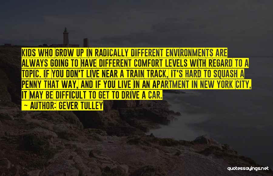 Gever Tulley Quotes: Kids Who Grow Up In Radically Different Environments Are Always Going To Have Different Comfort Levels With Regard To A