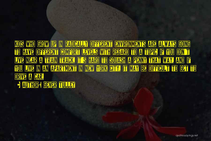 Gever Tulley Quotes: Kids Who Grow Up In Radically Different Environments Are Always Going To Have Different Comfort Levels With Regard To A