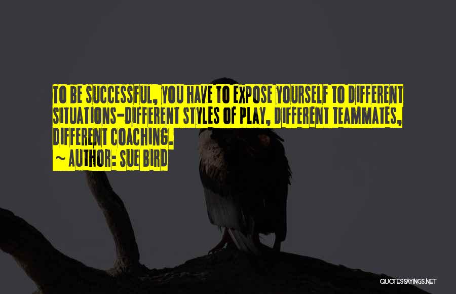 Sue Bird Quotes: To Be Successful, You Have To Expose Yourself To Different Situations-different Styles Of Play, Different Teammates, Different Coaching.