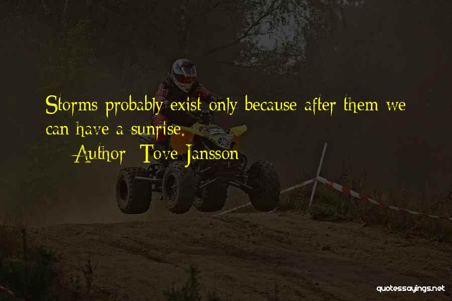 Tove Jansson Quotes: Storms Probably Exist Only Because After Them We Can Have A Sunrise.