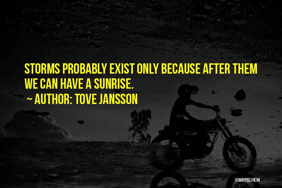 Tove Jansson Quotes: Storms Probably Exist Only Because After Them We Can Have A Sunrise.