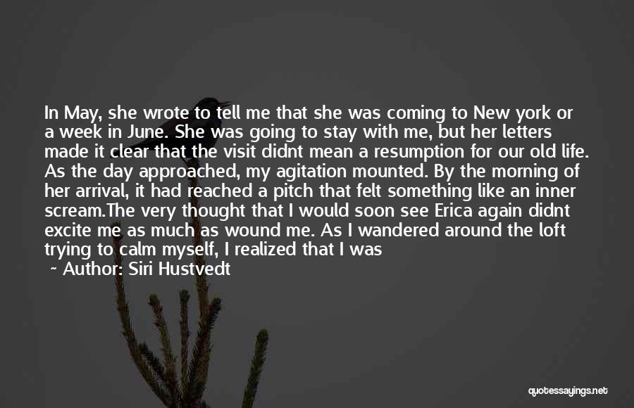 Siri Hustvedt Quotes: In May, She Wrote To Tell Me That She Was Coming To New York Or A Week In June. She