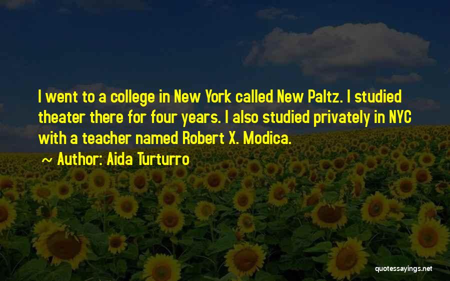 Aida Turturro Quotes: I Went To A College In New York Called New Paltz. I Studied Theater There For Four Years. I Also