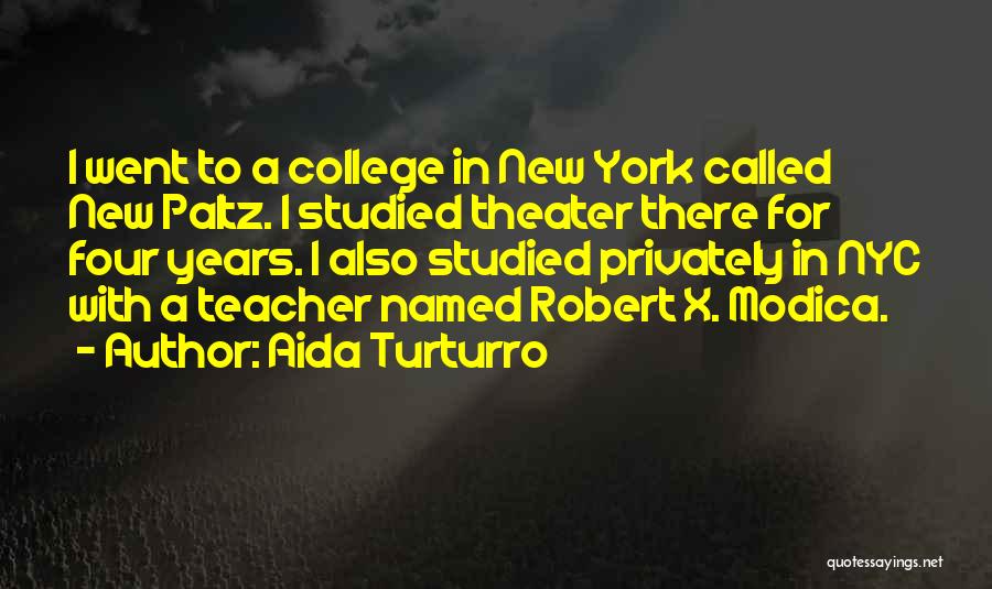 Aida Turturro Quotes: I Went To A College In New York Called New Paltz. I Studied Theater There For Four Years. I Also