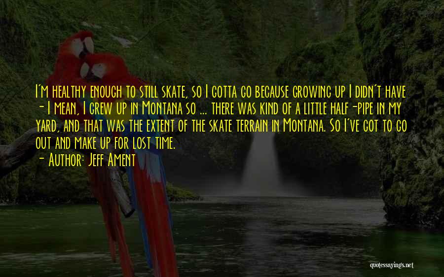 Jeff Ament Quotes: I'm Healthy Enough To Still Skate, So I Gotta Go Because Growing Up I Didn't Have - I Mean, I