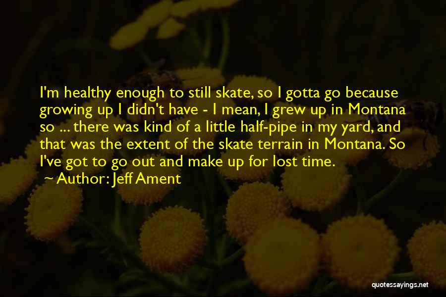 Jeff Ament Quotes: I'm Healthy Enough To Still Skate, So I Gotta Go Because Growing Up I Didn't Have - I Mean, I