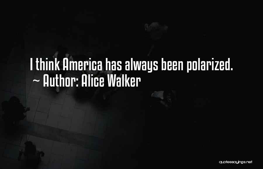Alice Walker Quotes: I Think America Has Always Been Polarized.
