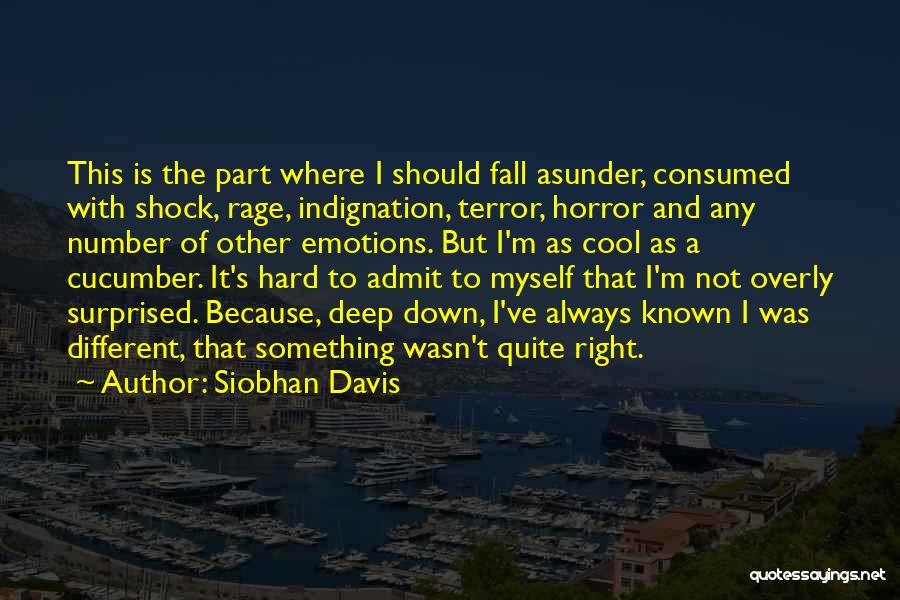 Siobhan Davis Quotes: This Is The Part Where I Should Fall Asunder, Consumed With Shock, Rage, Indignation, Terror, Horror And Any Number Of