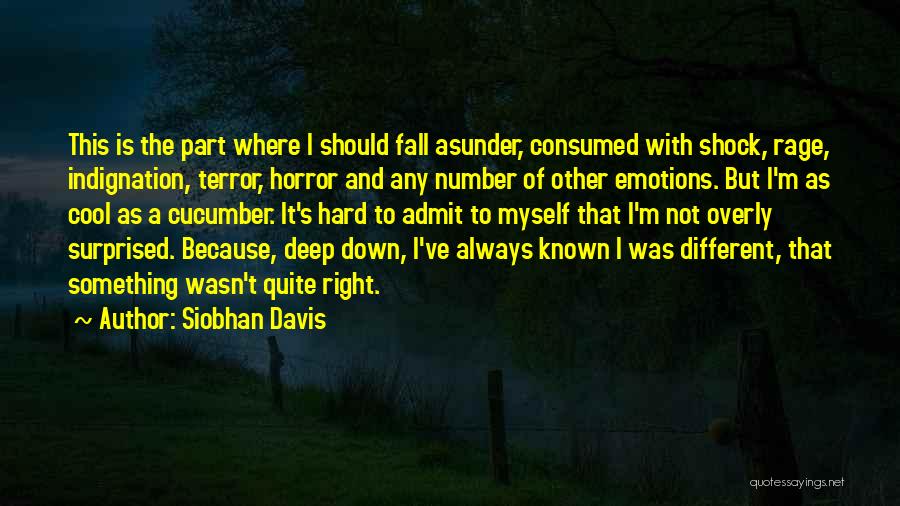 Siobhan Davis Quotes: This Is The Part Where I Should Fall Asunder, Consumed With Shock, Rage, Indignation, Terror, Horror And Any Number Of