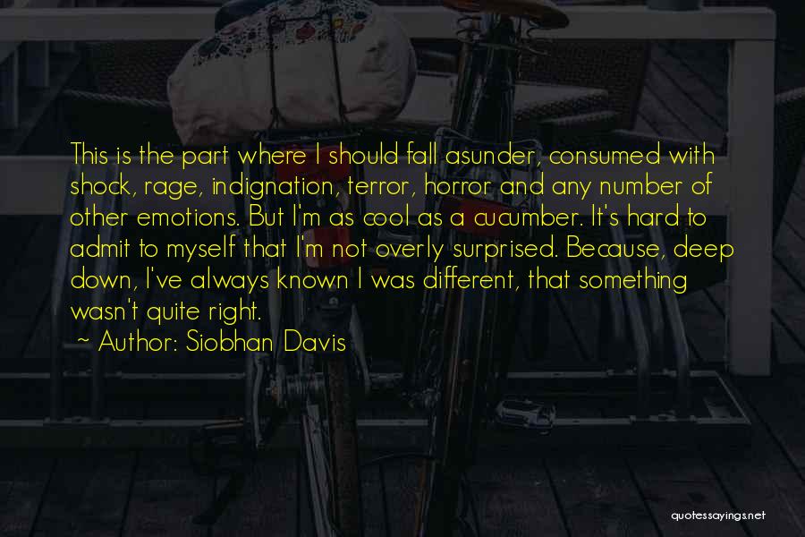 Siobhan Davis Quotes: This Is The Part Where I Should Fall Asunder, Consumed With Shock, Rage, Indignation, Terror, Horror And Any Number Of