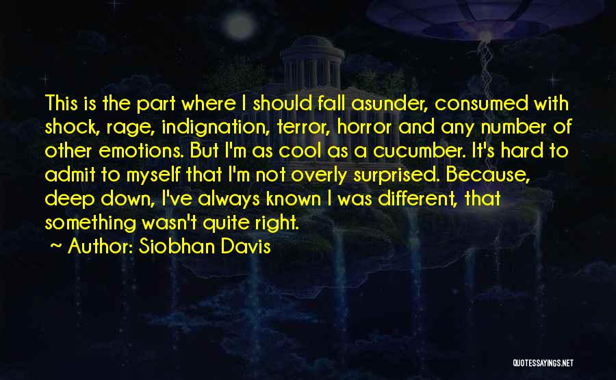 Siobhan Davis Quotes: This Is The Part Where I Should Fall Asunder, Consumed With Shock, Rage, Indignation, Terror, Horror And Any Number Of