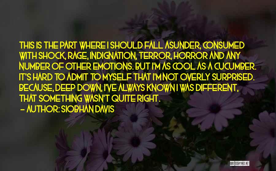 Siobhan Davis Quotes: This Is The Part Where I Should Fall Asunder, Consumed With Shock, Rage, Indignation, Terror, Horror And Any Number Of