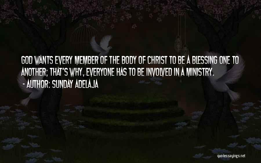Sunday Adelaja Quotes: God Wants Every Member Of The Body Of Christ To Be A Blessing One To Another; That's Why, Everyone Has