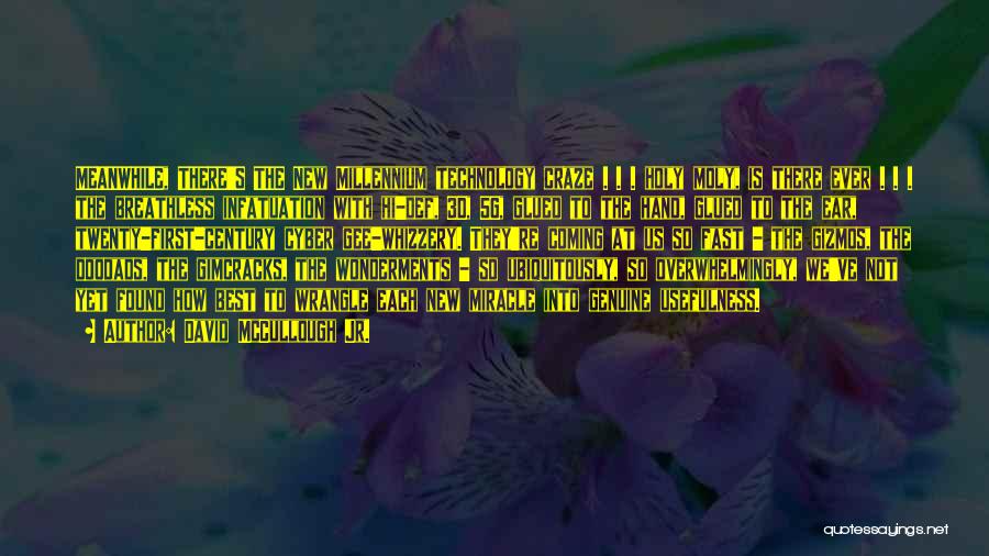 David McCullough Jr. Quotes: Meanwhile, There's The New Millennium Technology Craze . . . Holy Moly, Is There Ever . . . The Breathless
