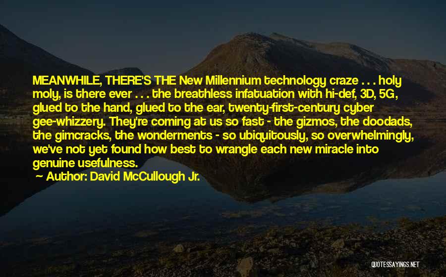 David McCullough Jr. Quotes: Meanwhile, There's The New Millennium Technology Craze . . . Holy Moly, Is There Ever . . . The Breathless