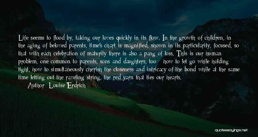 Louise Erdrich Quotes: Life Seems To Flood By, Taking Our Loves Quickly In Its Flow. In The Growth Of Children, In The Aging