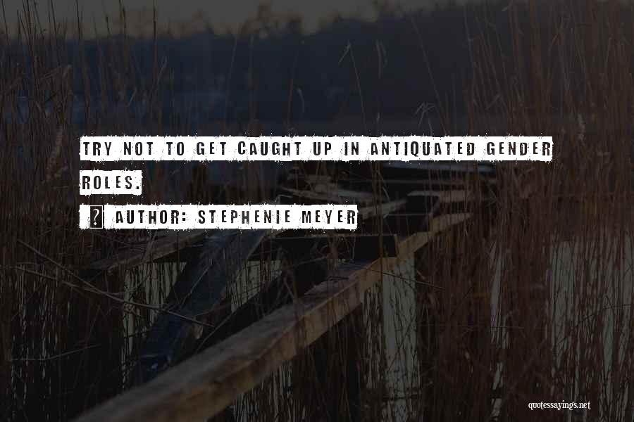 Stephenie Meyer Quotes: Try Not To Get Caught Up In Antiquated Gender Roles.