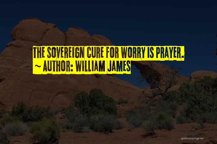 William James Quotes: The Sovereign Cure For Worry Is Prayer.