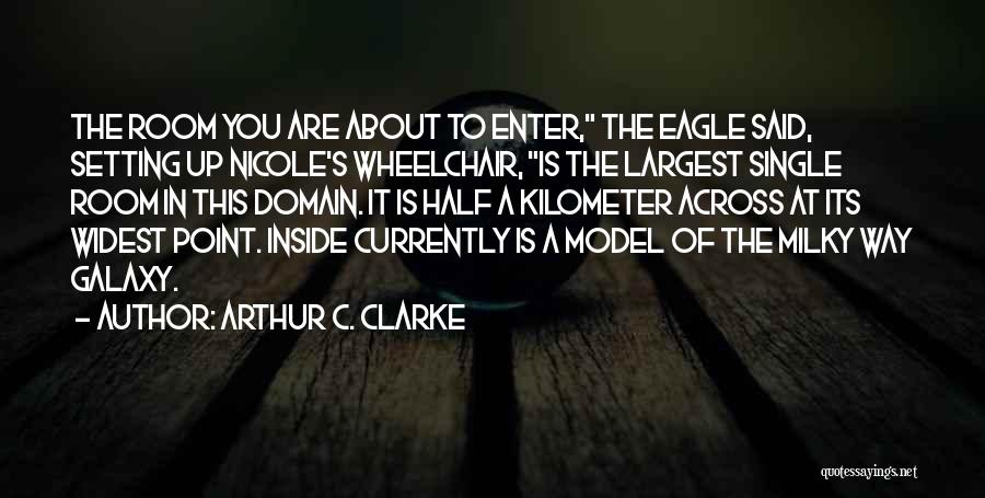 Arthur C. Clarke Quotes: The Room You Are About To Enter, The Eagle Said, Setting Up Nicole's Wheelchair, Is The Largest Single Room In