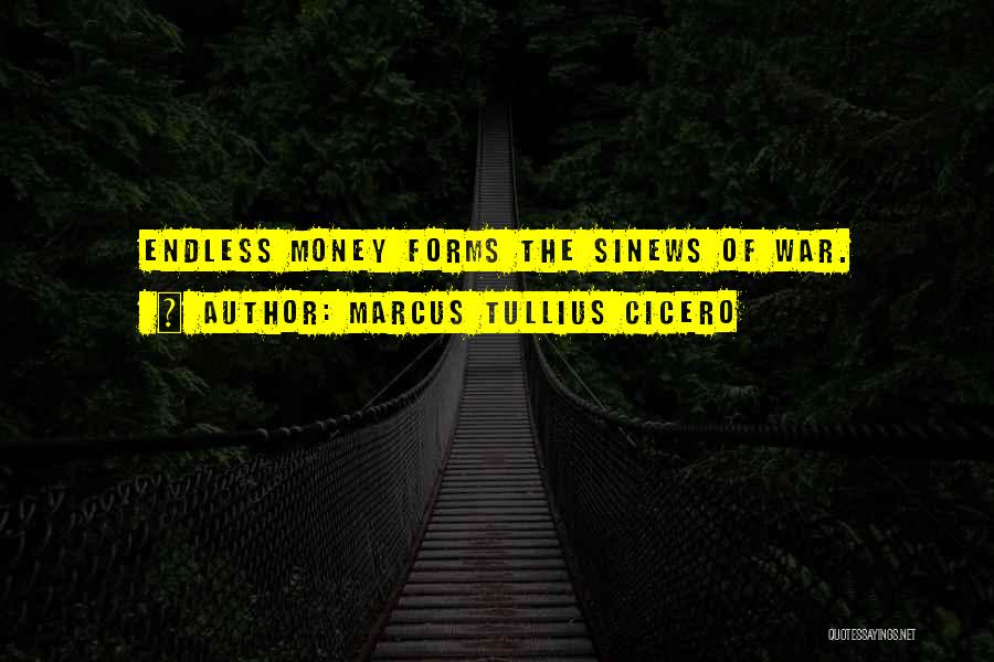 Marcus Tullius Cicero Quotes: Endless Money Forms The Sinews Of War.