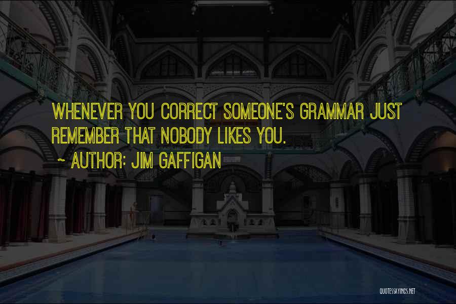 Jim Gaffigan Quotes: Whenever You Correct Someone's Grammar Just Remember That Nobody Likes You.