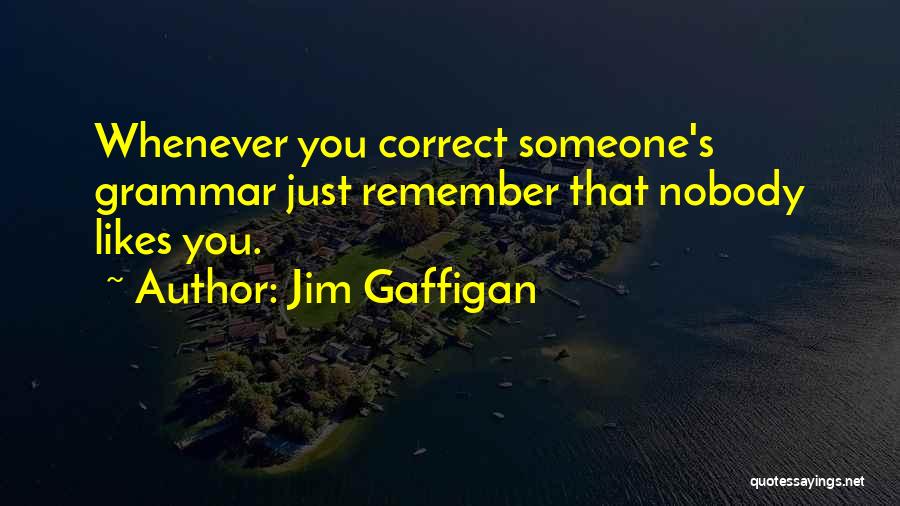 Jim Gaffigan Quotes: Whenever You Correct Someone's Grammar Just Remember That Nobody Likes You.