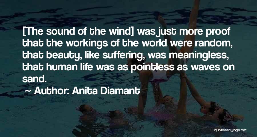 Anita Diamant Quotes: [the Sound Of The Wind] Was Just More Proof That The Workings Of The World Were Random, That Beauty, Like