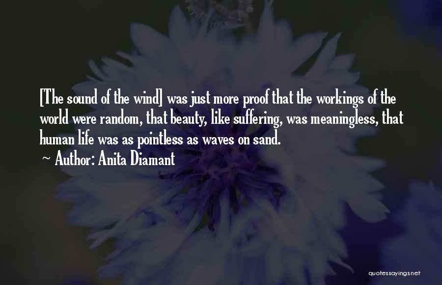 Anita Diamant Quotes: [the Sound Of The Wind] Was Just More Proof That The Workings Of The World Were Random, That Beauty, Like