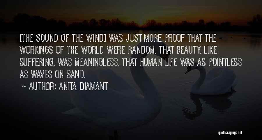 Anita Diamant Quotes: [the Sound Of The Wind] Was Just More Proof That The Workings Of The World Were Random, That Beauty, Like