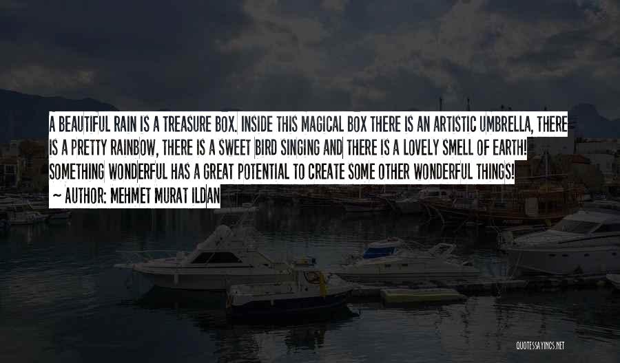 Mehmet Murat Ildan Quotes: A Beautiful Rain Is A Treasure Box. Inside This Magical Box There Is An Artistic Umbrella, There Is A Pretty