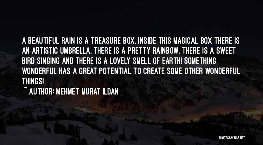 Mehmet Murat Ildan Quotes: A Beautiful Rain Is A Treasure Box. Inside This Magical Box There Is An Artistic Umbrella, There Is A Pretty