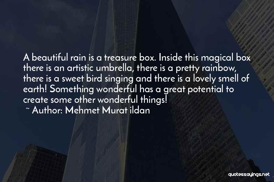 Mehmet Murat Ildan Quotes: A Beautiful Rain Is A Treasure Box. Inside This Magical Box There Is An Artistic Umbrella, There Is A Pretty