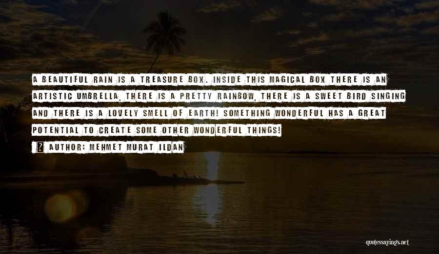 Mehmet Murat Ildan Quotes: A Beautiful Rain Is A Treasure Box. Inside This Magical Box There Is An Artistic Umbrella, There Is A Pretty