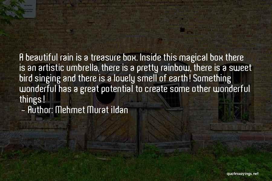 Mehmet Murat Ildan Quotes: A Beautiful Rain Is A Treasure Box. Inside This Magical Box There Is An Artistic Umbrella, There Is A Pretty