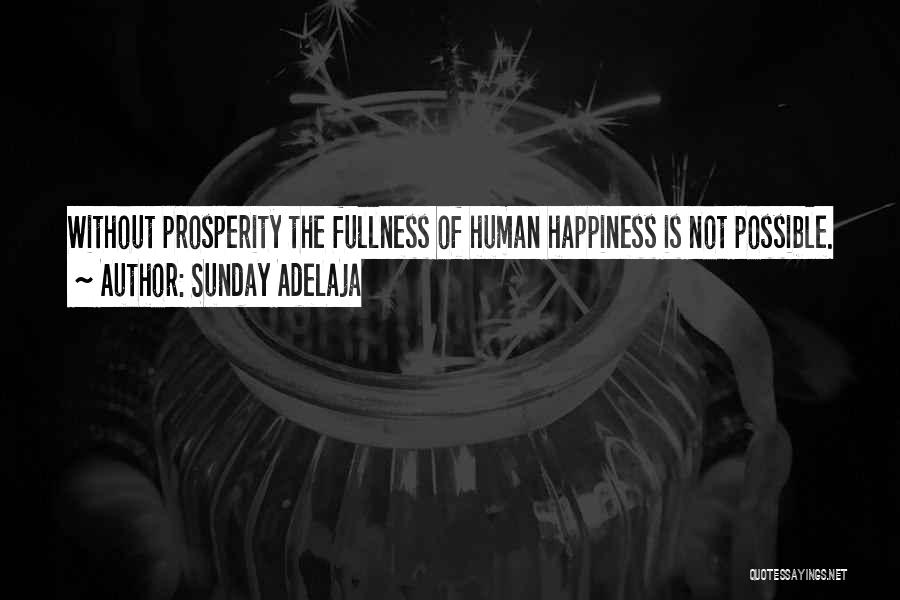 Sunday Adelaja Quotes: Without Prosperity The Fullness Of Human Happiness Is Not Possible.