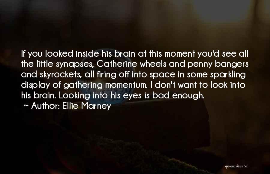 Ellie Marney Quotes: If You Looked Inside His Brain At This Moment You'd See All The Little Synapses, Catherine Wheels And Penny Bangers