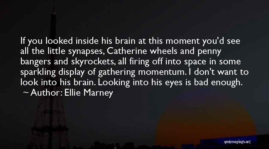 Ellie Marney Quotes: If You Looked Inside His Brain At This Moment You'd See All The Little Synapses, Catherine Wheels And Penny Bangers