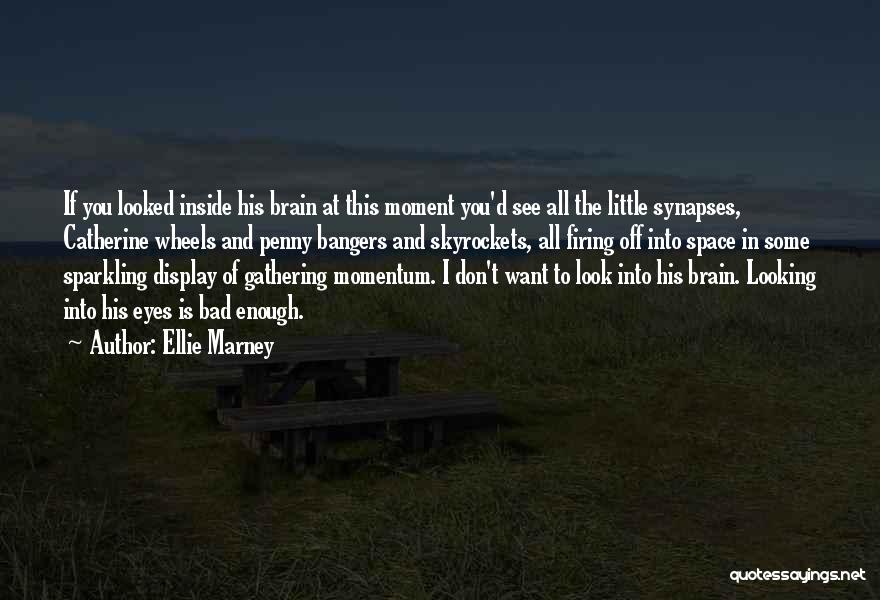 Ellie Marney Quotes: If You Looked Inside His Brain At This Moment You'd See All The Little Synapses, Catherine Wheels And Penny Bangers