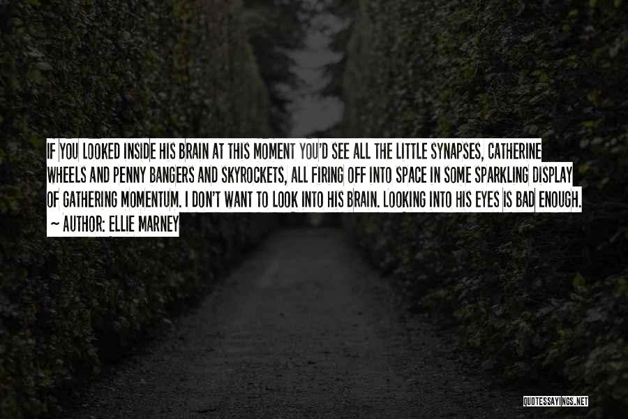 Ellie Marney Quotes: If You Looked Inside His Brain At This Moment You'd See All The Little Synapses, Catherine Wheels And Penny Bangers