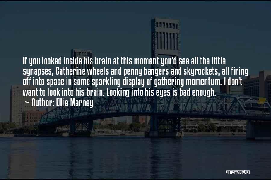 Ellie Marney Quotes: If You Looked Inside His Brain At This Moment You'd See All The Little Synapses, Catherine Wheels And Penny Bangers