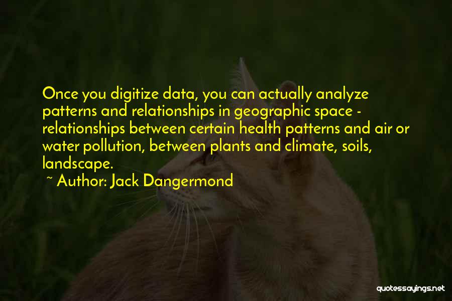 Jack Dangermond Quotes: Once You Digitize Data, You Can Actually Analyze Patterns And Relationships In Geographic Space - Relationships Between Certain Health Patterns