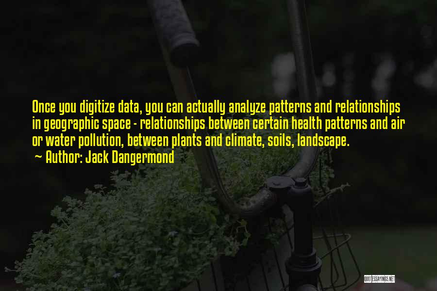 Jack Dangermond Quotes: Once You Digitize Data, You Can Actually Analyze Patterns And Relationships In Geographic Space - Relationships Between Certain Health Patterns