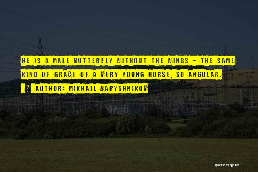 Mikhail Baryshnikov Quotes: He Is A Male Butterfly Without The Wings - The Same Kind Of Grace Of A Very Young Horse, So