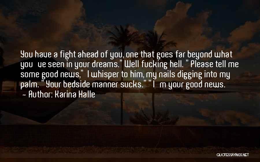 Karina Halle Quotes: You Have A Fight Ahead Of You, One That Goes Far Beyond What You've Seen In Your Dreams.well Fucking Hell.