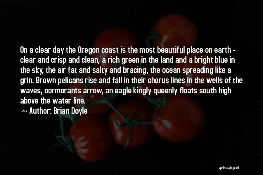 Brian Doyle Quotes: On A Clear Day The Oregon Coast Is The Most Beautiful Place On Earth - Clear And Crisp And Clean,
